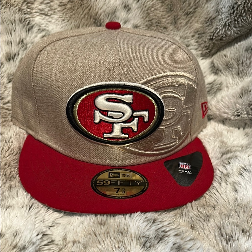 New Era 59FIFTY SF 49ers Tan and Red Fitted Hat